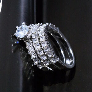 ✨ 3pcs/Set Shiny Gems Beautiful Wedding Eternity Ring for Women, EVGG1194